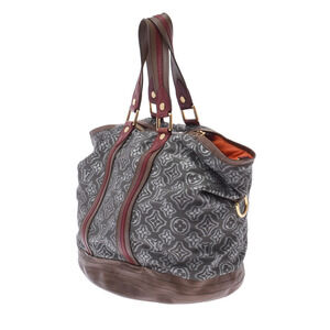 Louis Vuitton Aviator Canvas Gray Handbag Bag Leather